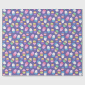 カップケーキパターン ラッピングペーパー (フラット)