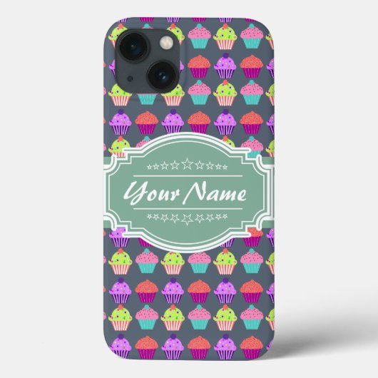 カップケーキパターンMintPersonized名 Case-Mate iPhoneケース (裏面)