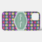 カップケーキパターンMintPersonized名 Case-Mate iPhoneケース (裏面 (横))