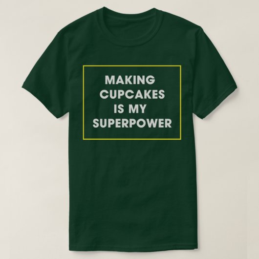 カップケーキパンタイポグラフィ Tシャツ (デザイン正面)