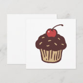 カップケーキパーティの招待状 招待状 (正面/裏面)