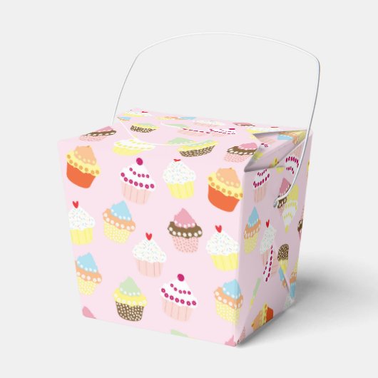 カップケーキパーティーお願い箱 フェイバーボックス (正面サイド)