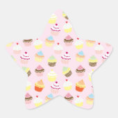 カップケーキパーティーシール 星シール (正面)