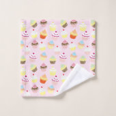 カップケーキパーティータオルセット バスタオルセット (ウォッシュタオル)