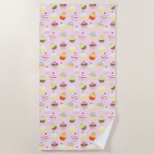 カップケーキパーティービーチタオル ビーチタオル (正面)