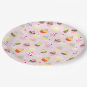 カップケーキパーティー紙プレート ペーパープレート (アングル)