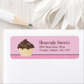 カップケーキビジネス差出人住所ラベル ラベル (インサイチュ)