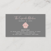 カップケーキピンクグリッタードリップホワイトベーカリーパティシシェフ ロイヤリティカード (裏面)