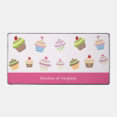 カップケーキピンクデスクマット デスクマット (正面)