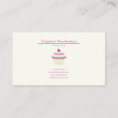 カップケーキピンクロイヤリティカード 名刺 (裏面)