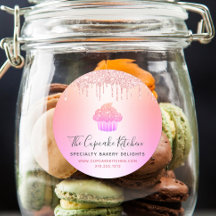 カップケーキピンクローズグリッターベーカリーレインボーグラデーション