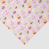 カップケーキピンク模様 薄葉紙 (詳細)