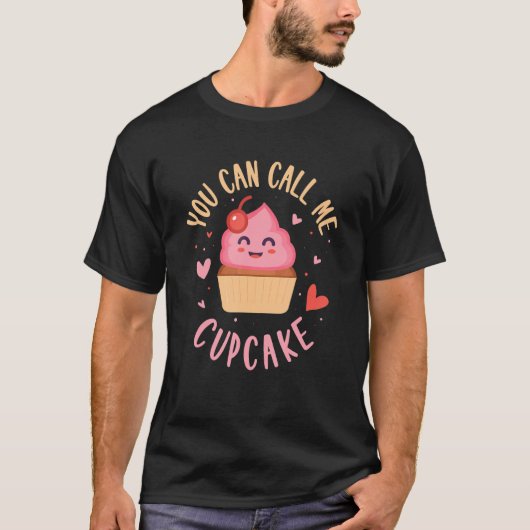 カップケーキピンク色と呼んでもいい Tシャツ (正面)