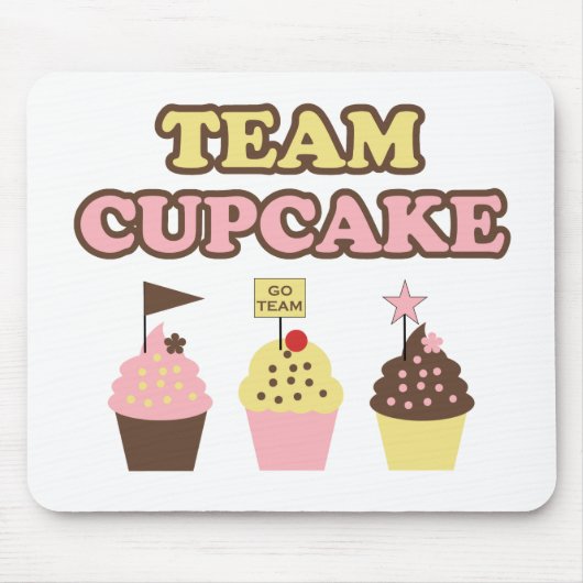 カップケーキファンのためのチームカップケーキのマウスパッド マウスパッド (正面)