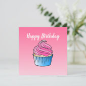 カップケーキフラットグリーティング誕生日カード カード (スタンド正面)