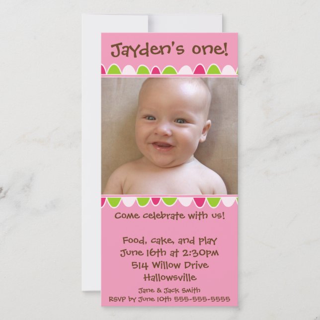 カップケーキフリンジグリーティングカード02 (正面)