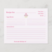カップケーキブライダルシャワーレシピカード (正面)
