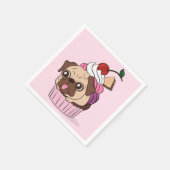 カップケーキプグ スタンダードカクテルナプキン (角)