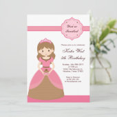 カップケーキプリンセス誕生日招待状 招待状 (スタンド正面)