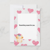 カップケーキベア 3.5" x 5" フラット グリーティングカード (裏面)