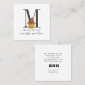 カップケーキベイカーパティシシェフ スクエア名刺 (正面/裏面)