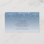 カップケーキベイカーフローラカップケーキブルーグリッタードリップ 名刺 (裏面)