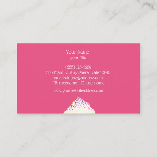 カップケーキベイカー 名刺 (裏面)