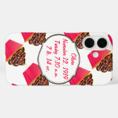 カップケーキベビーガール誕生統計誕生レコード Case-Mate iPhoneケース (裏面 (横))