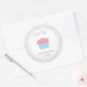 カップケーキベビーシャワーシール ラウンドシール (封筒)