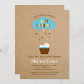 カップケーキベビースプリンクルベビーシャワー招待状 招待状 (正面/裏面)