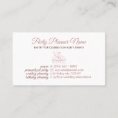 カップケーキベーカリーのパティシシェフホイップクリーム 名刺 (裏面)