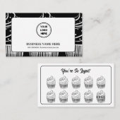 カップケーキベーカリーコーヒーショップ報酬ポイント ロイヤリティカード (正面/裏面)