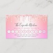 カップケーキベーカリーシェフバラ金ゴールドグリッターピンクレインボー ロイヤリティカード (正面)