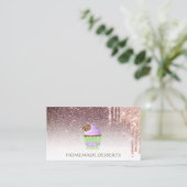 カップケーキベーカリーシェフ、かわいい 名刺 (スタンド正面)