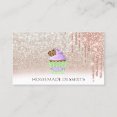 カップケーキベーカリーシェフ、かわいい 名刺 (正面)