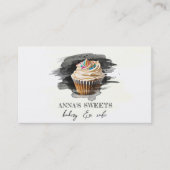 *~*カップケーキベーカリーショップ3 QRソーシャルメディア 名刺 (正面)