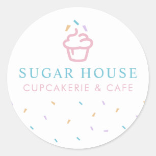 カップケーキベーカリースイーツラウンドシール ラウンドシール