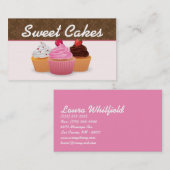 カップケーキベーカリースイートトリートビジネスカード 名刺 (正面/裏面)