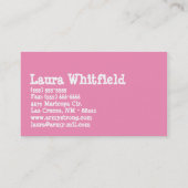 カップケーキベーカリースイートトリートビジネスカード 名刺 (裏面)