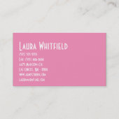 カップケーキベーカリースイートトリートビジネスカード 名刺 (裏面)