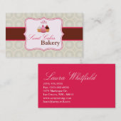 カップケーキベーカリースイートトリートビジネスカード 名刺 (正面/裏面)