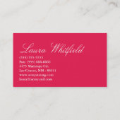 カップケーキベーカリースイートトリートビジネスカード 名刺 (裏面)