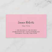 カップケーキベーカリースイートトリート金ゴールド紙吹雪ピンク 名刺 (裏面)