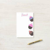 カップケーキベーカリースウィートつや消しポストイットノート ポストイット (デスク上)