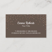 カップケーキベーカリーチョコレートスイートソーシャルメディア 名刺 (裏面)