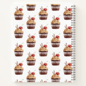 カップケーキベーカリーデザートレシピクックブック ノートブック (裏面)