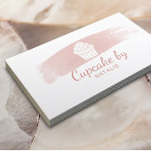 カップケーキベーカリーパティシエ赤面水彩 名刺