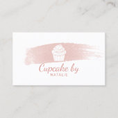 カップケーキベーカリーパティシエ赤面水彩 名刺 (正面)