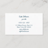 カップケーキベーカリーパティシシェフケータリング 名刺 (裏面)