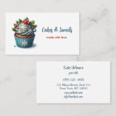 カップケーキベーカリーパティシシェフケータリング 名刺 (正面/裏面)